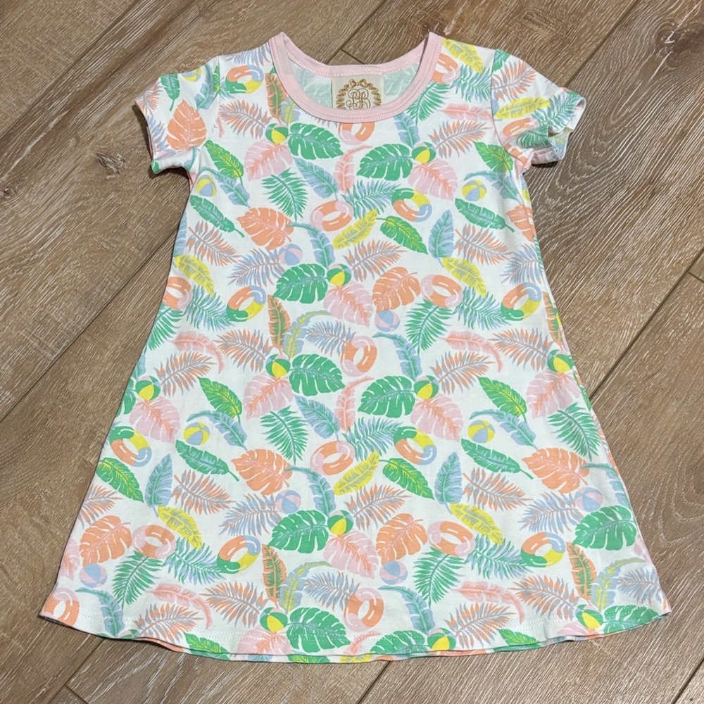 The Beaufort Bonnet Company Polly play Tropical Print Short Sleeve Dress
